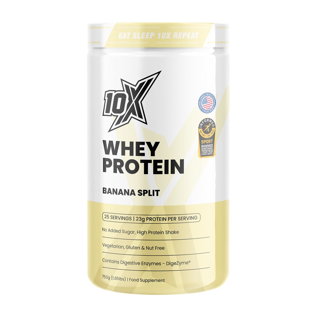 10X Athletic 10X Whey Protein 825g