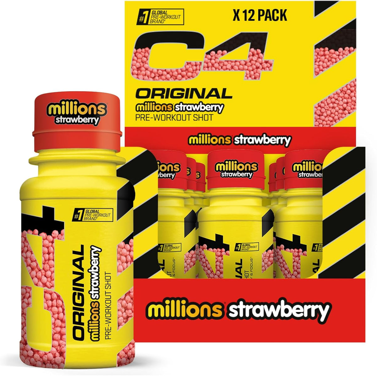 Cellucor C4 Original Pre-Workout Shot 12x60ml Millions Strawberry
