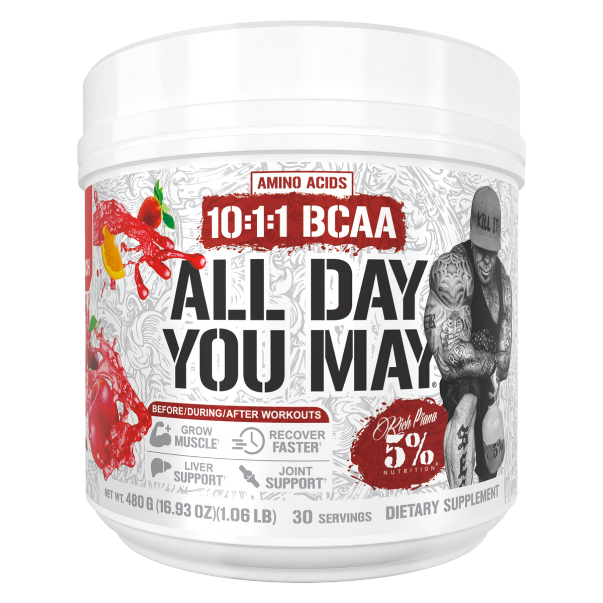 Rich Piana 5% Nutrition All Day You May Legendary Series 465g