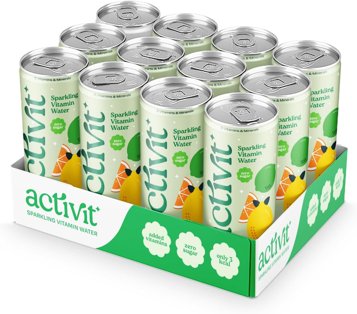 Activit Sparkling Vitamin Water 12x330ml