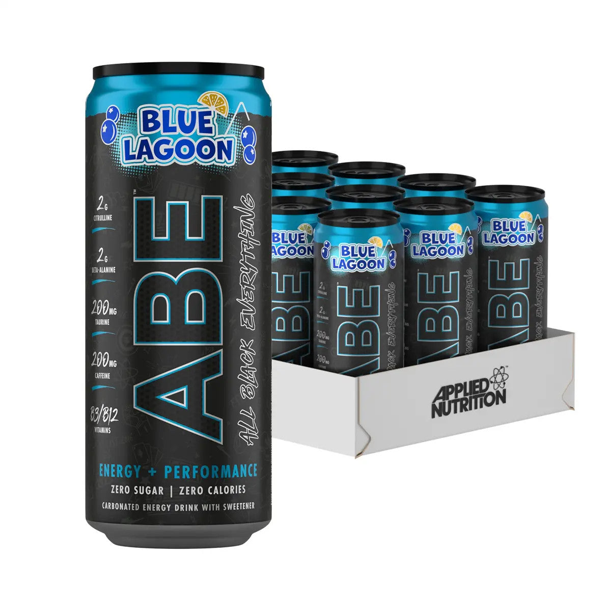 Applied Nutrition ABE (All Black Everything) Carbonated Can 12x330ml