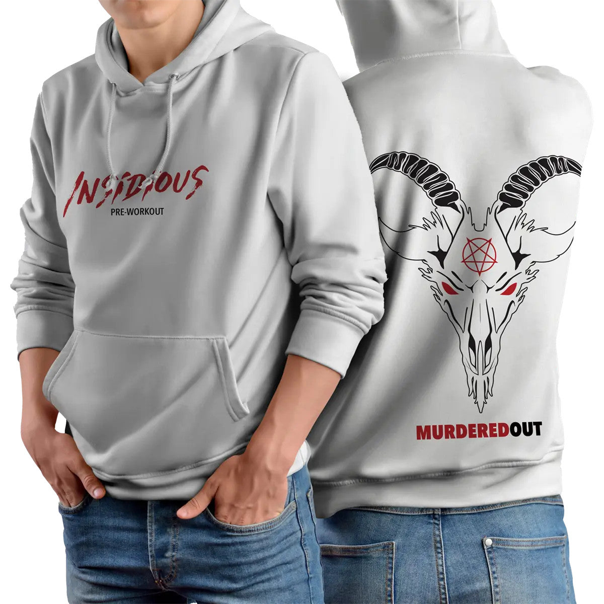 Murdered Out Insidious Hoodie L White
