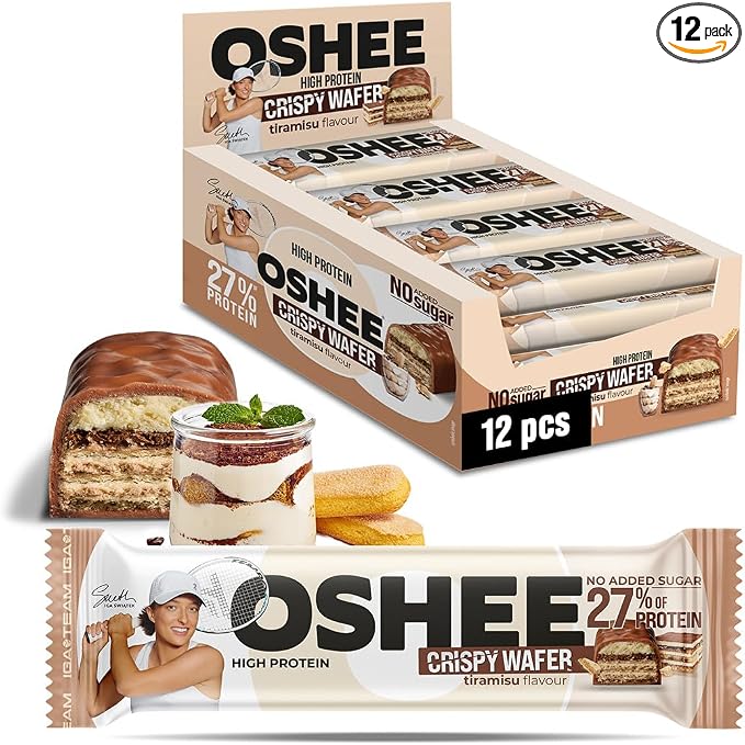 OSHEE Protein Crispy Wafer Bar 12x37g Tiramasu