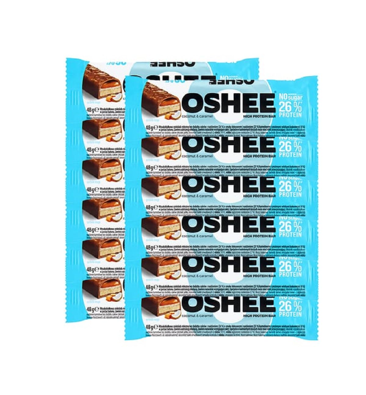 OSHEE Protein Bar 12x49g Coconut + Caramel
