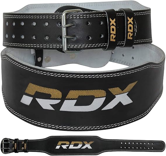RDX Belt 4 Leather L Black/Gold"