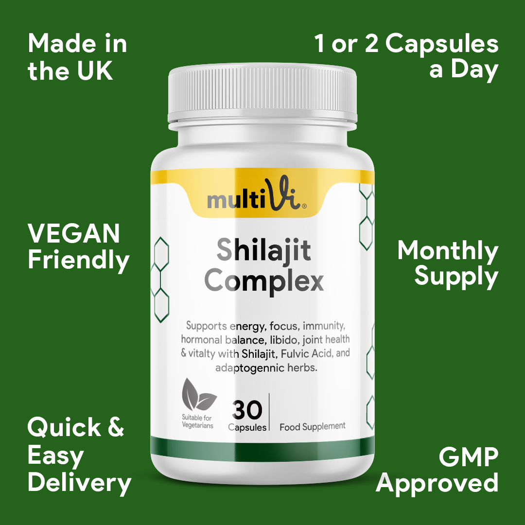 Shilajit-Complex-bottle-green-background-stating-benefits