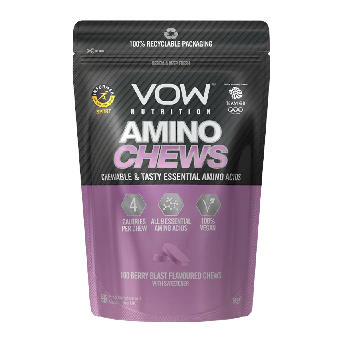VOW Nutrition Amino Chews 100 Tabs
