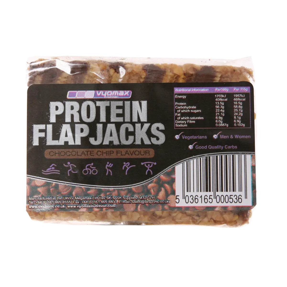 Vyomax Nutrition Protein Flapjacks 12x100g