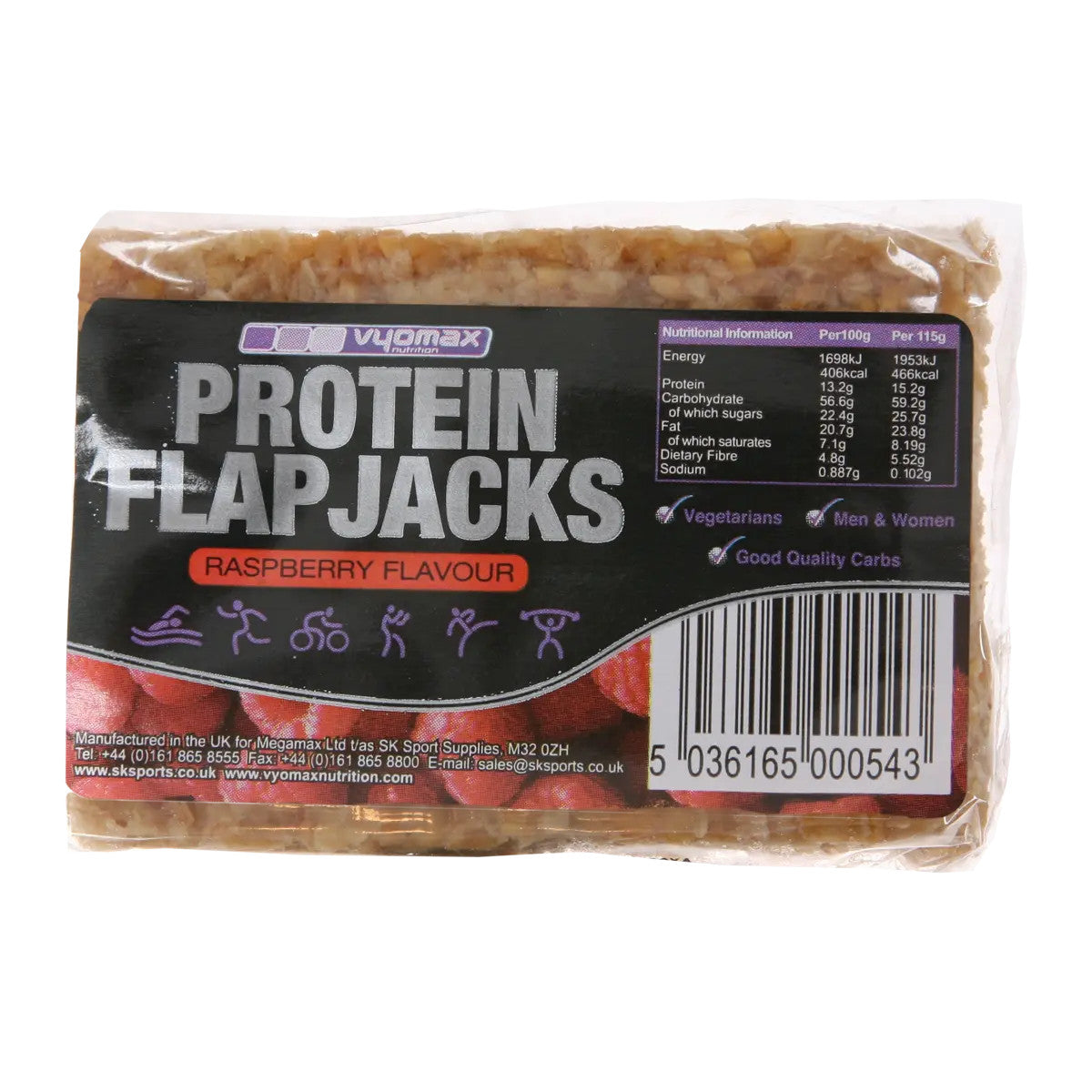 Vyomax Nutrition Protein Flapjacks 12x100g