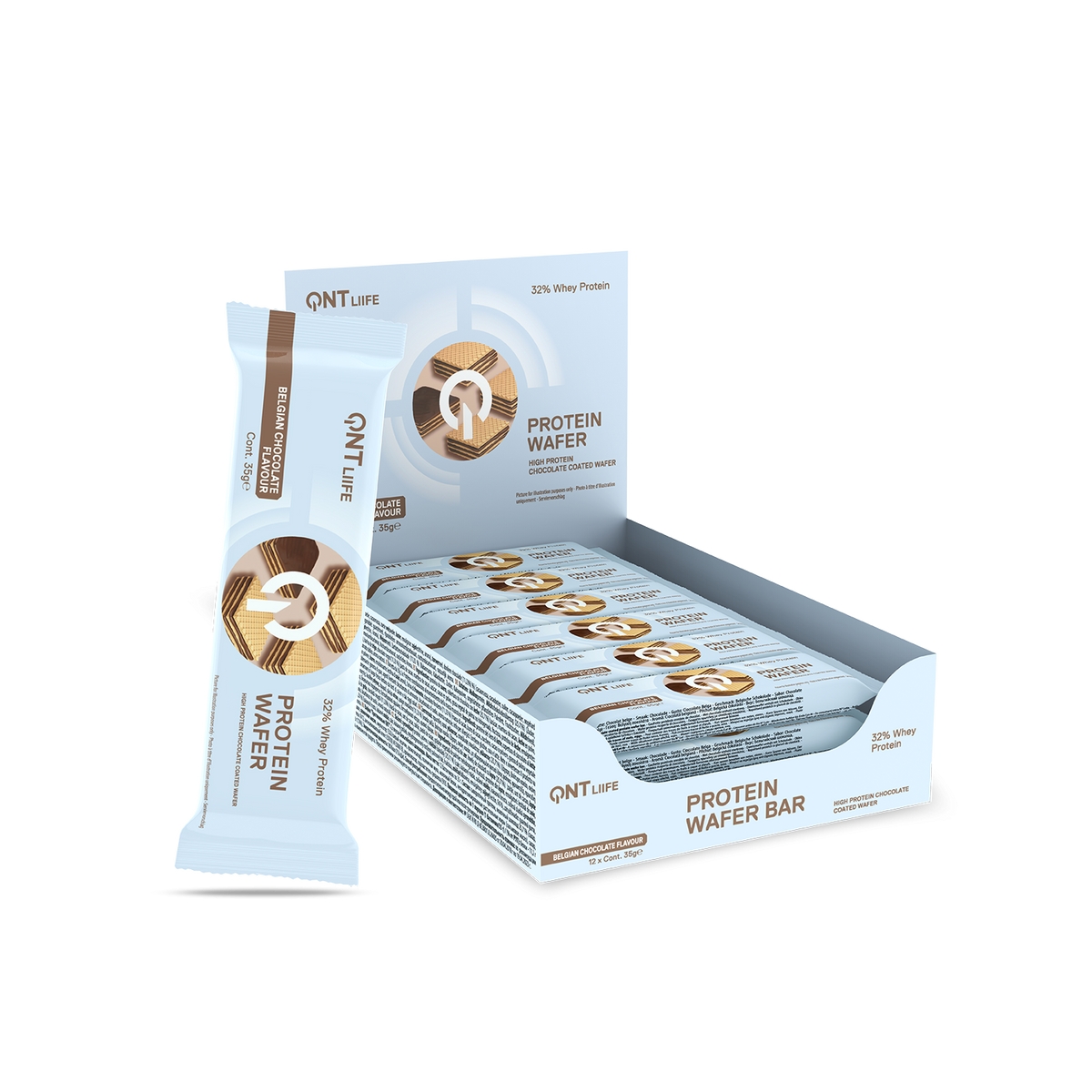QNT Protein Wafer Bar 32% 12x35g