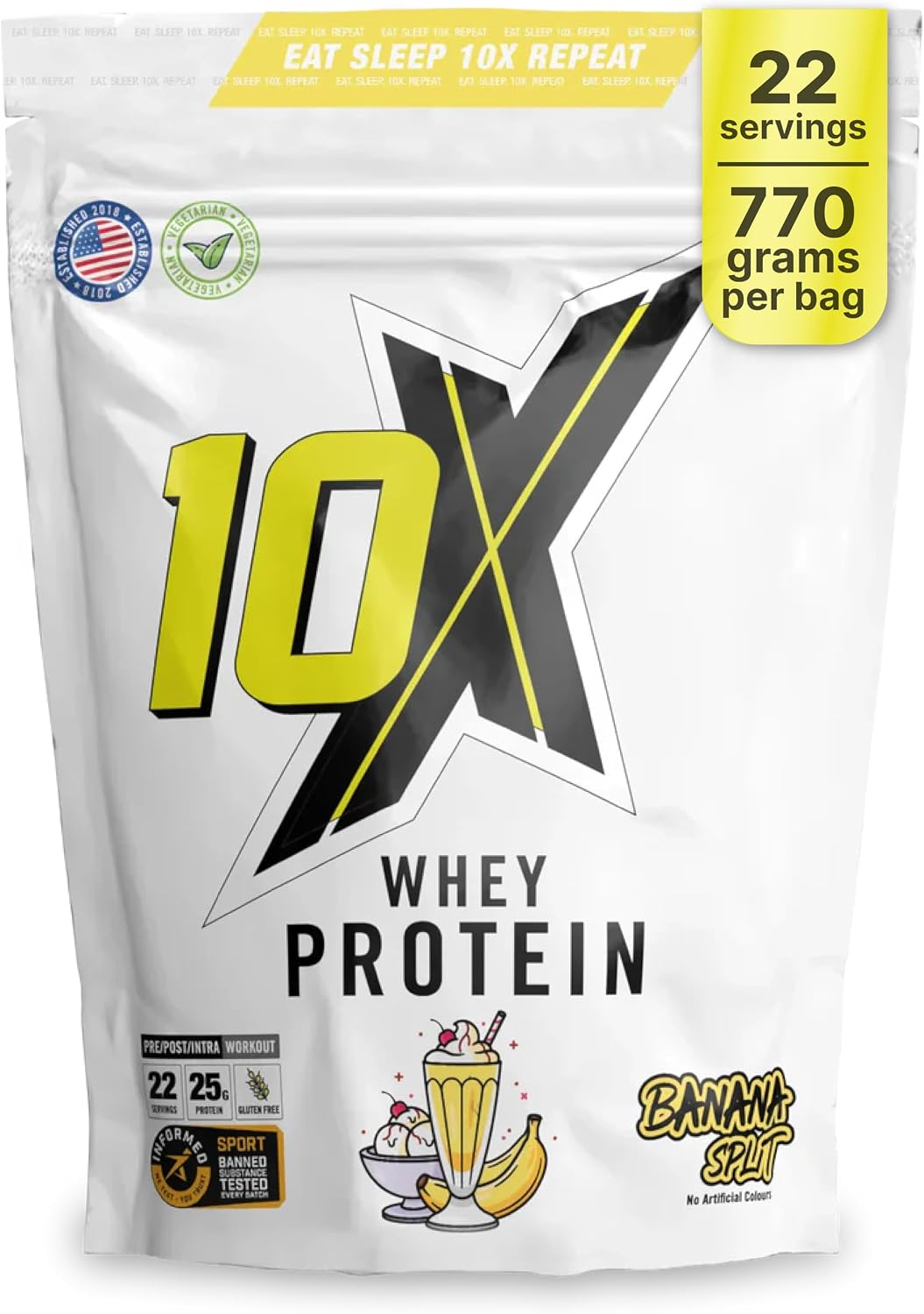 10X Athletic 10X Whey Protein 750g