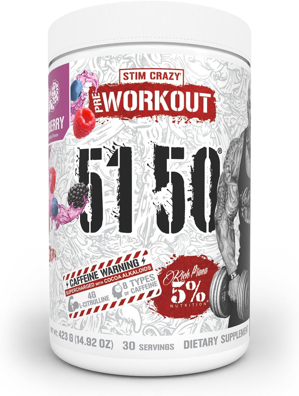Rich Piana 5% Nutrition 5150 Legendary Series 465g Wildberry