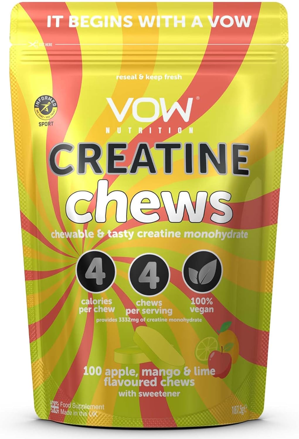 VOW Nutrition Amino Chews 100 Tabs