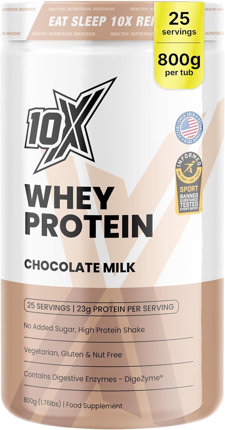 10X Athletic 10X Whey Protein 800g Chocolate Milk