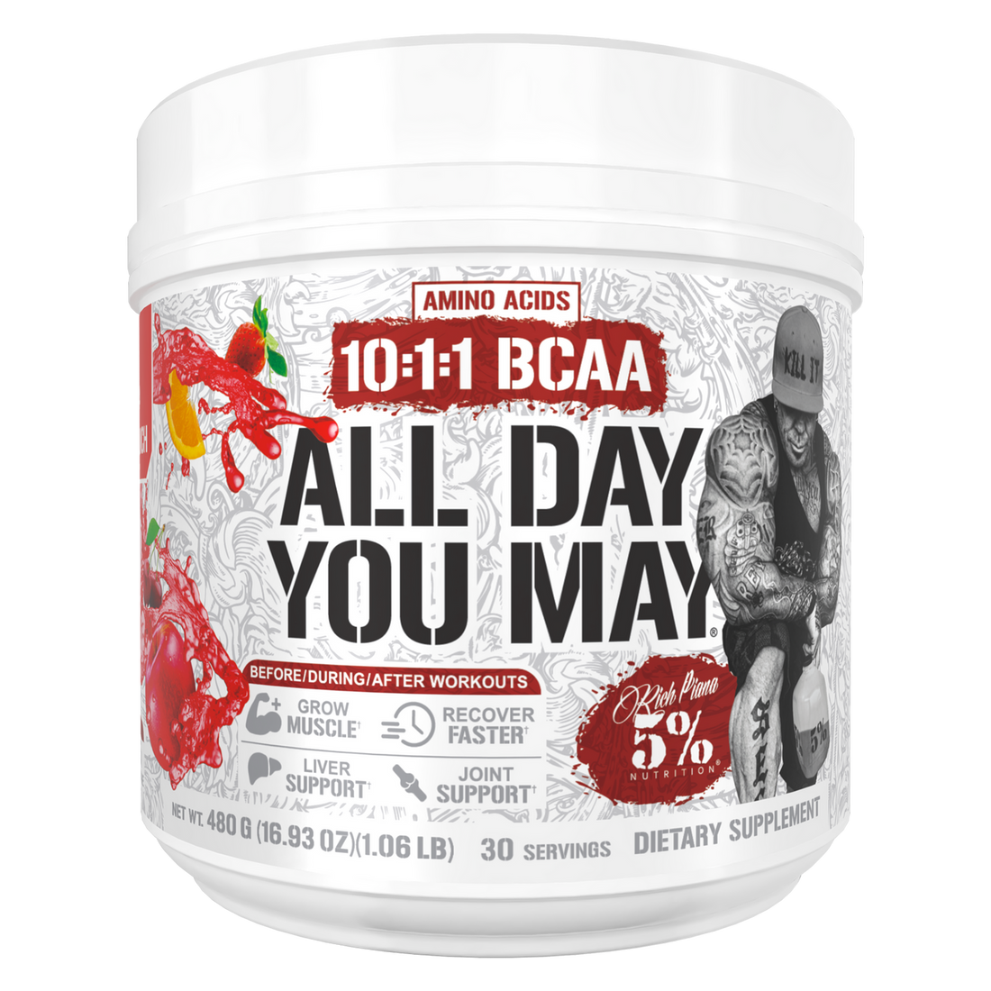 Rich Piana 5% Nutrition All Day You May Legendary Series 465g