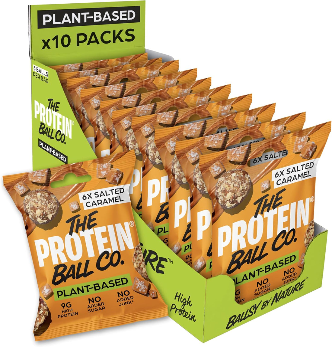 The Protein Ball Co Protein + Vitamin Balls 10x45g Salted Caramel