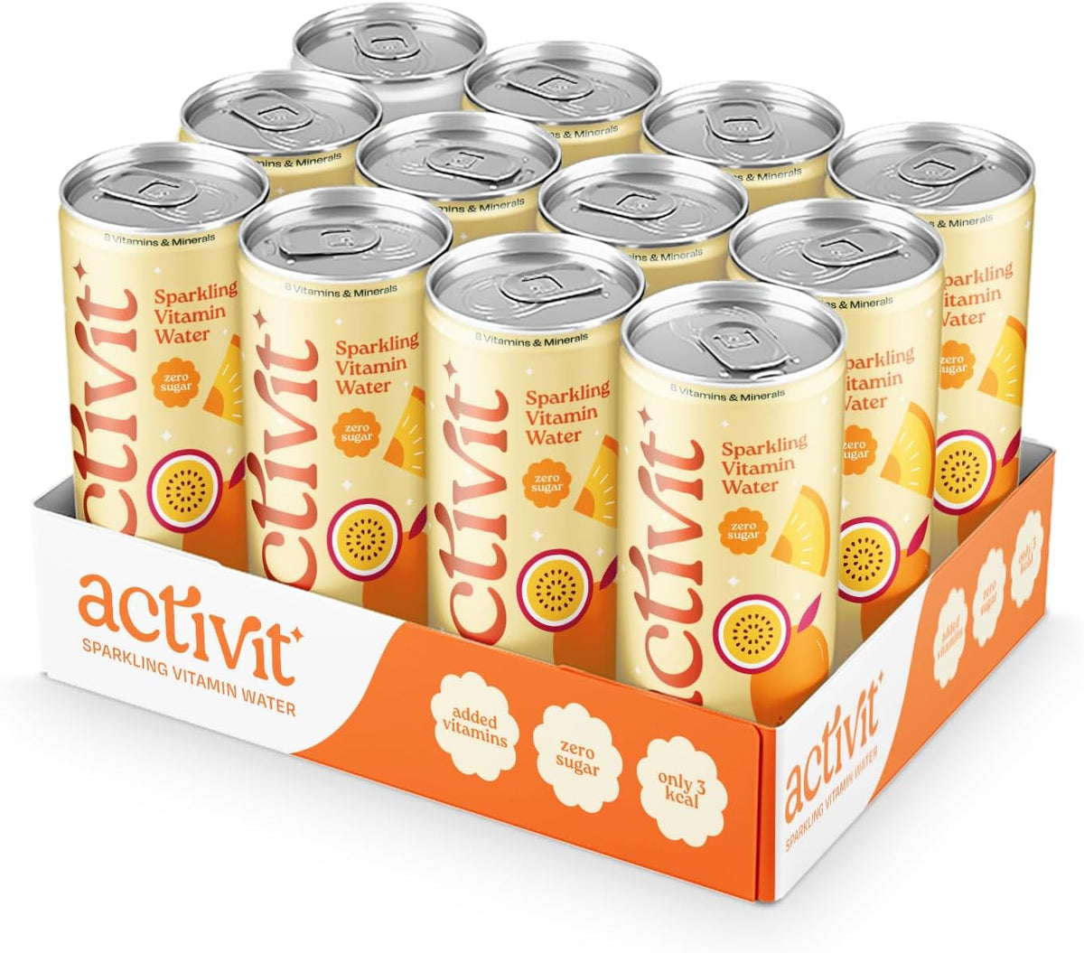 Activit Sparkling Vitamin Water 12x330ml