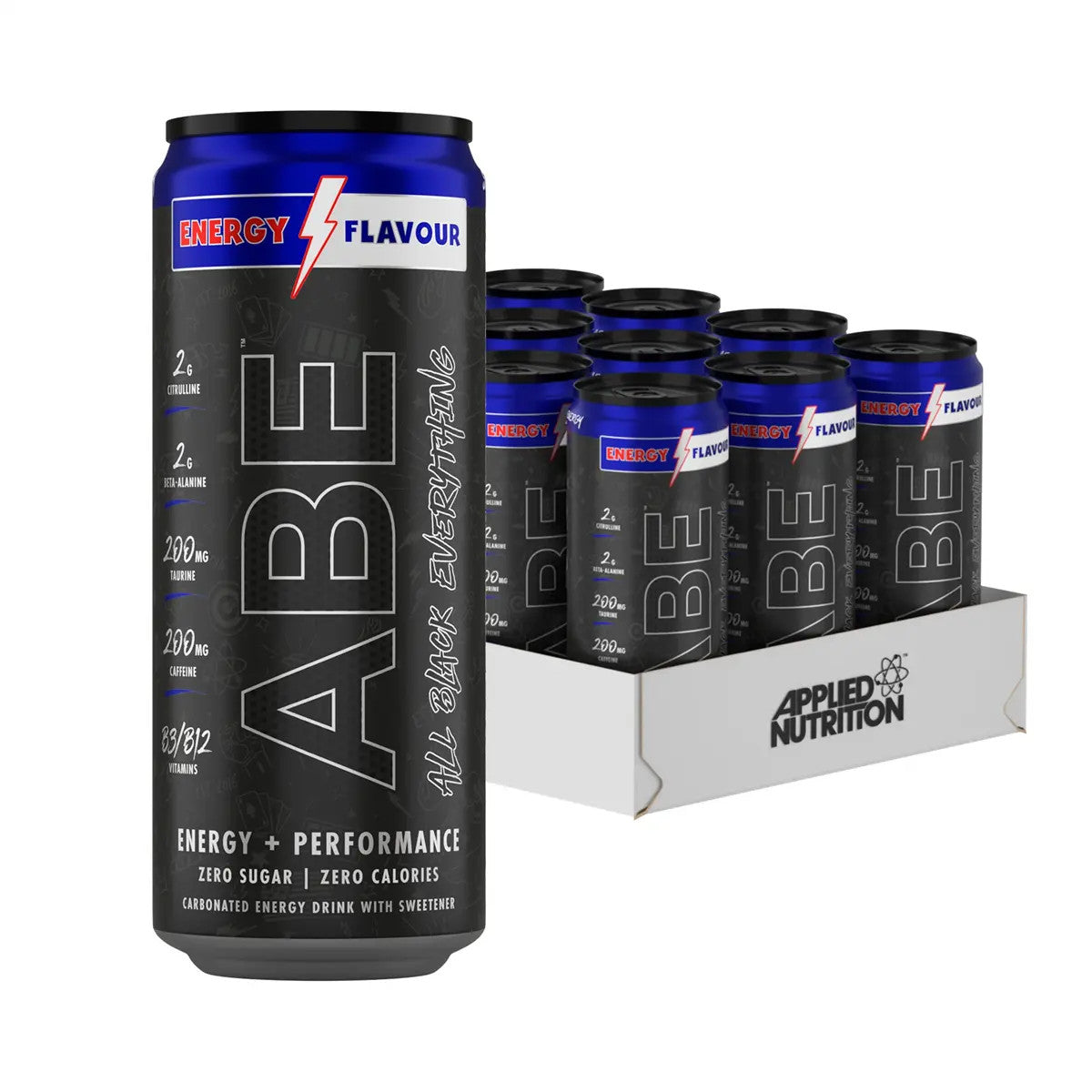 Applied Nutrition ABE (All Black Everything) Carbonated Can 12x330ml