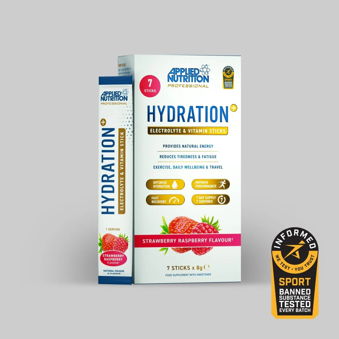 Applied Nutrition Hydration+ Electrolyte &amp; Vitamin Powder Sticks 7x8g