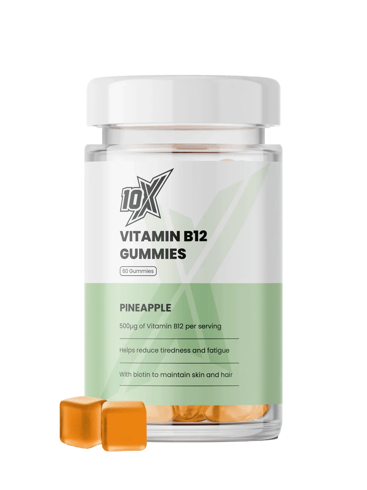 10X Athletic B12 Gummies 60Softgels Pineapple