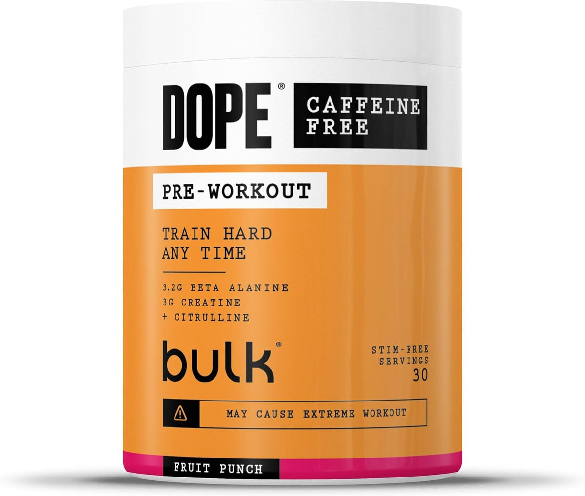 Bulk Dope Pre Workout Caffeine Free 510g