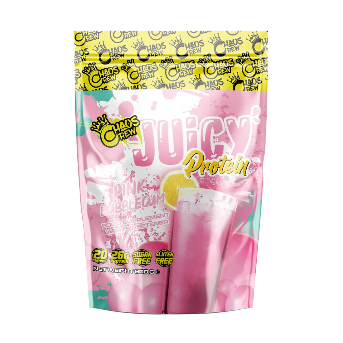 Chaos Crew Juicy Protein 600g Pink Bubblegum