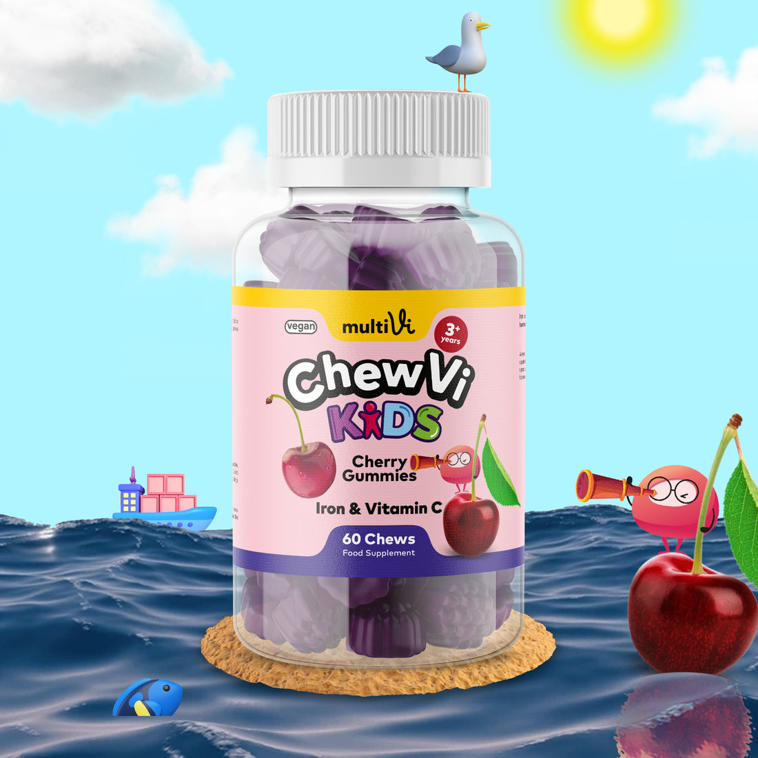 Iron &amp; Vitamin C Gummies - Cherry Flavour (For Kids)