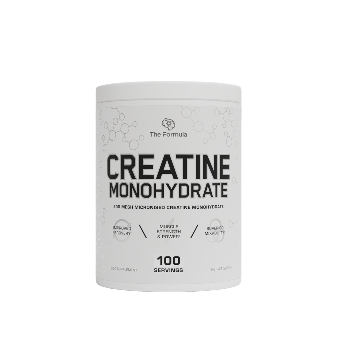 The Formula CREATINE Monohydrate 100% Micronised 500g Unflavoured