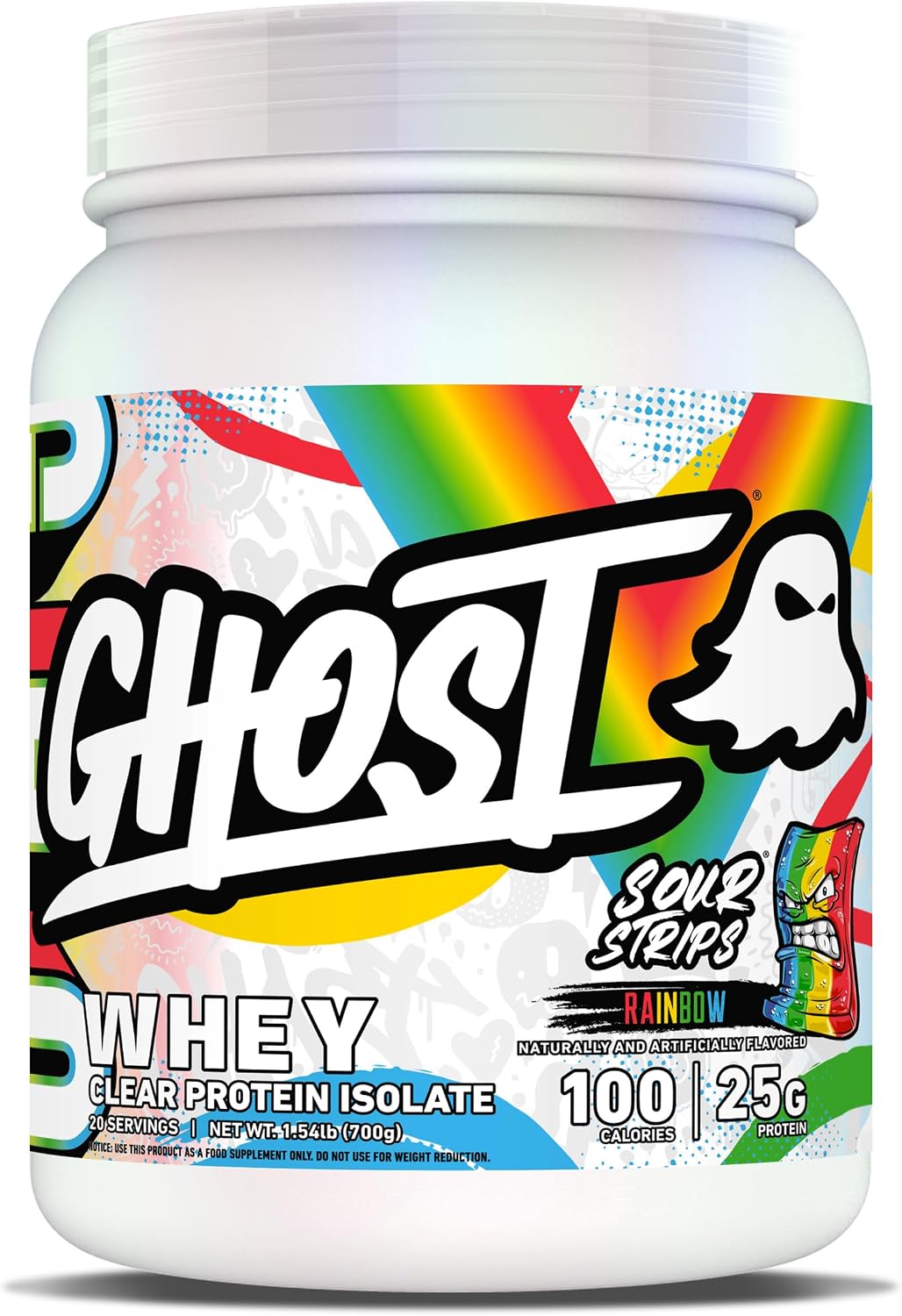 Ghost Clear Whey 710g Rainbow Candy Sour Strips