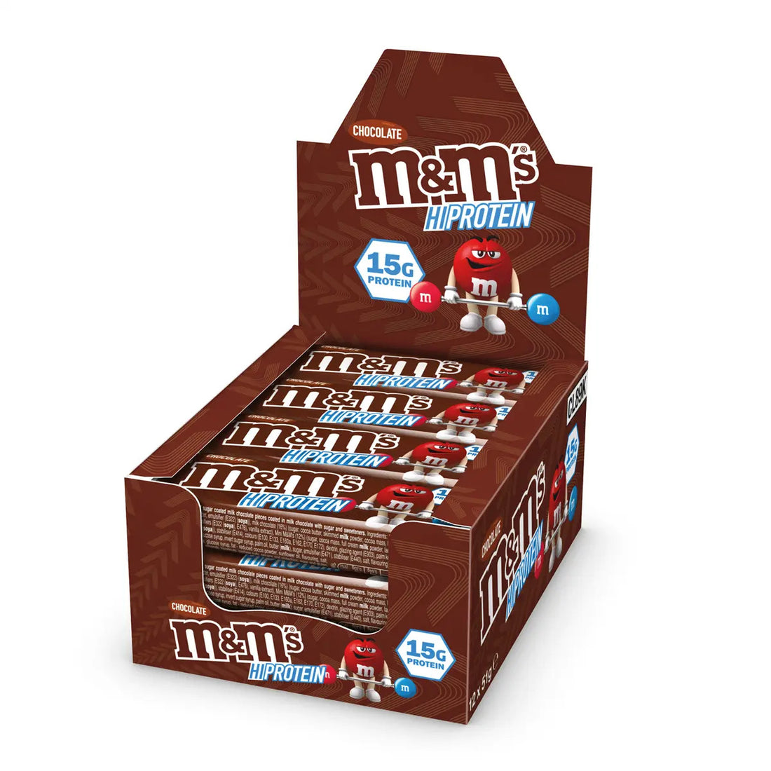 M&amp;M Hi-Protein Bar 12x51g Chocolate