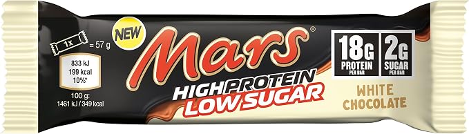 Mars Hi Protein Low Sugar Bar 12x57g White Chocolate