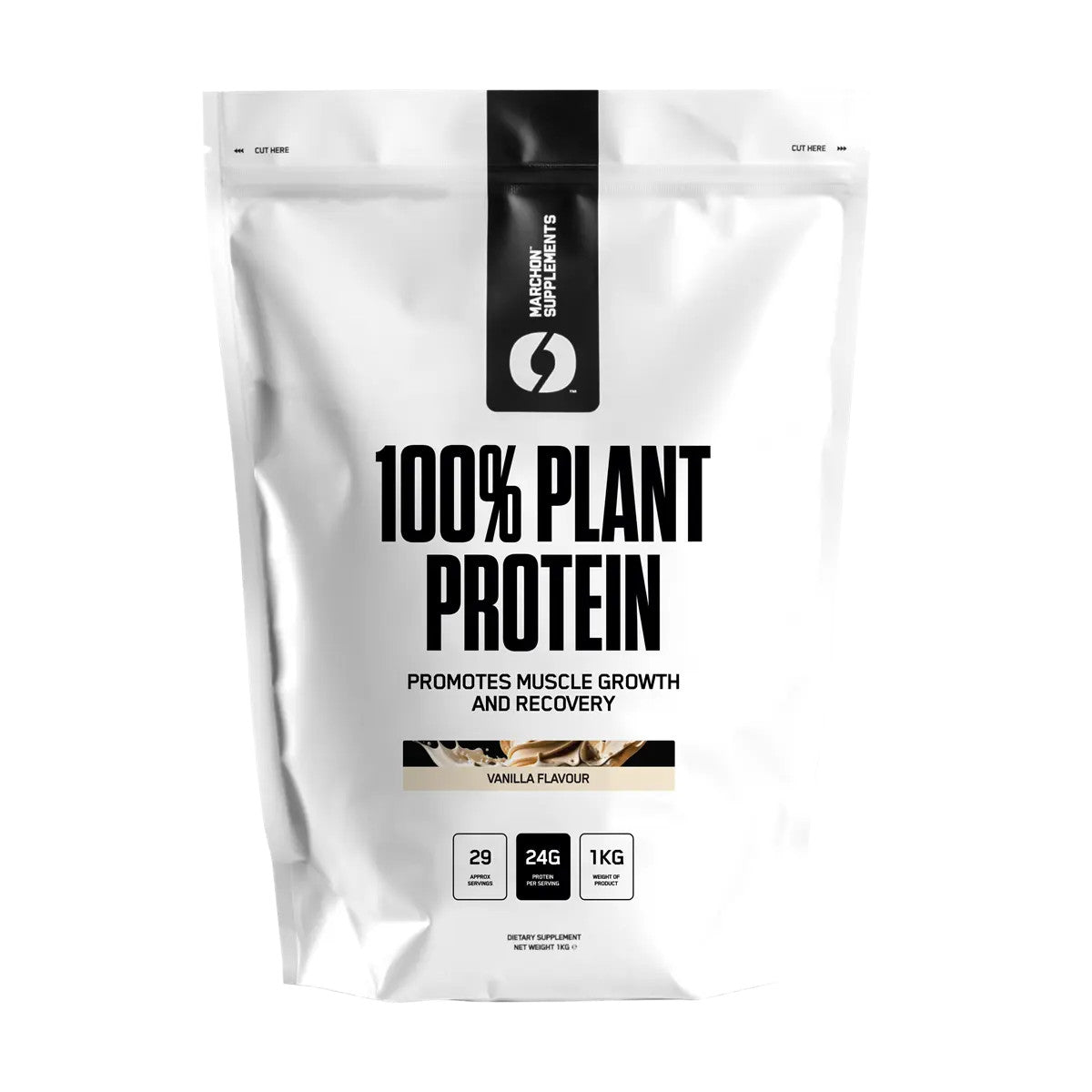 Marchon Supplements 100% Plant Protein 1kg Vanilla