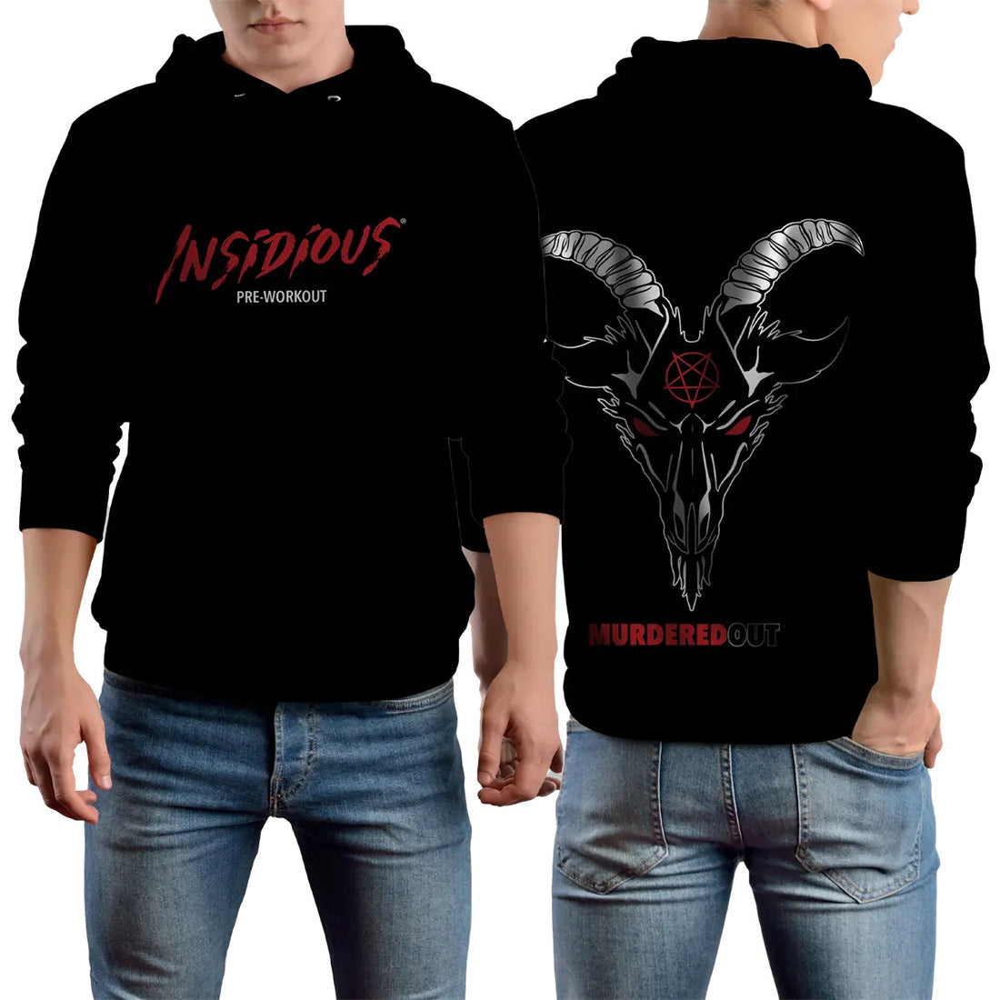 Murdered Out Insidious Hoodie M Black