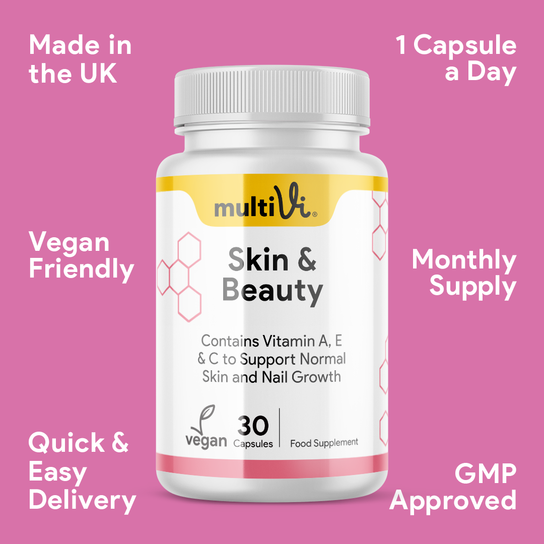 Multivi_beauty_Hair_skin_nails_capsules_information_uk_made_gmp_approved_monthly_supply_vegan_1_capsule_per_day