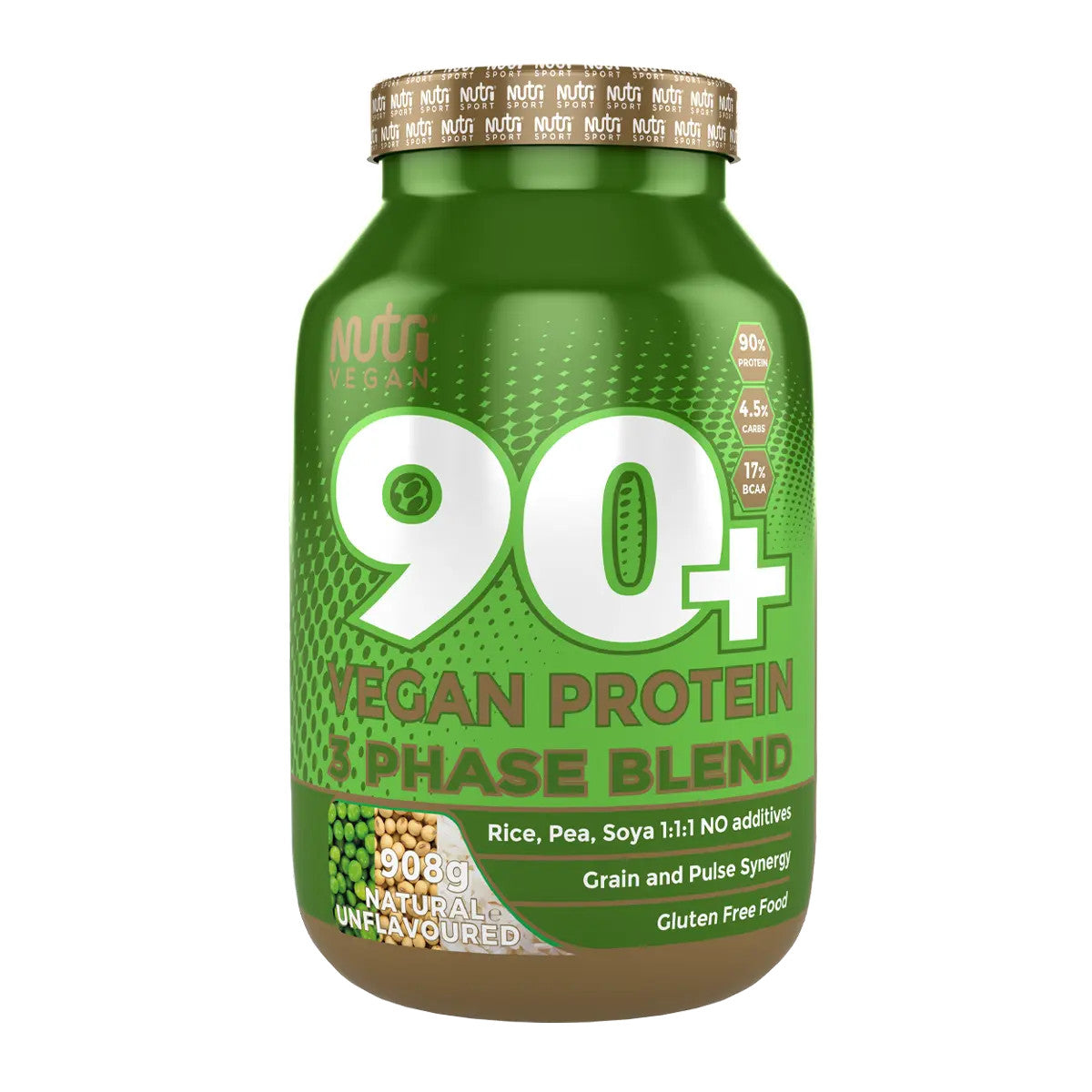 Nutri Vegan 90+ Protein Vegan 908g Unflavoured