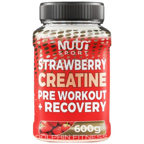 NutriSport Strawberry Creatine Powder Pre Workout + Recovery 600g Strawberry