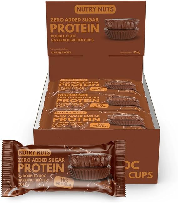 Nutry Nuts Zero Added Sugar Protein Peanut Butter Cups 12x42g
