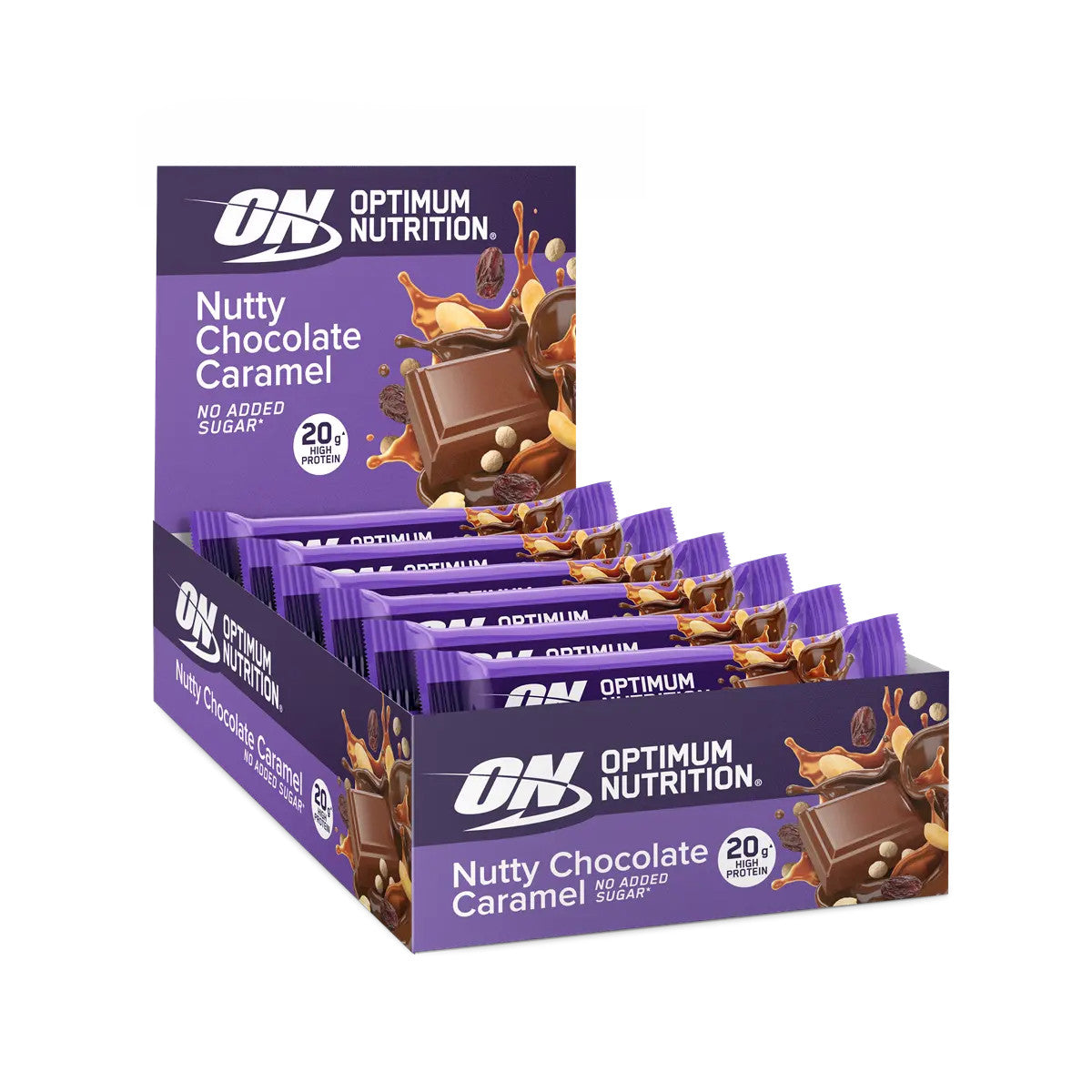 Optimum Nutrition Crunch Bar 10x70g Nutty Choc Caramel