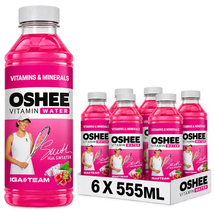 OSHEE Vitamin Water + Mineral 6x555ml Red Grape &amp; Dragonfruit