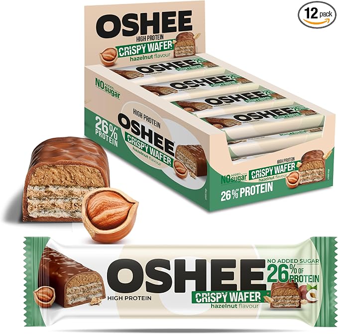 OSHEE Protein Crispy Wafer 12x37g Hazelnut
