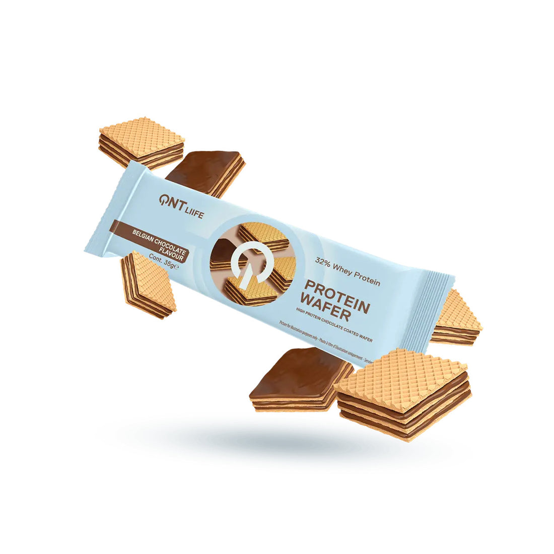 QNT Protein Wafer Bar 32% 12x35g