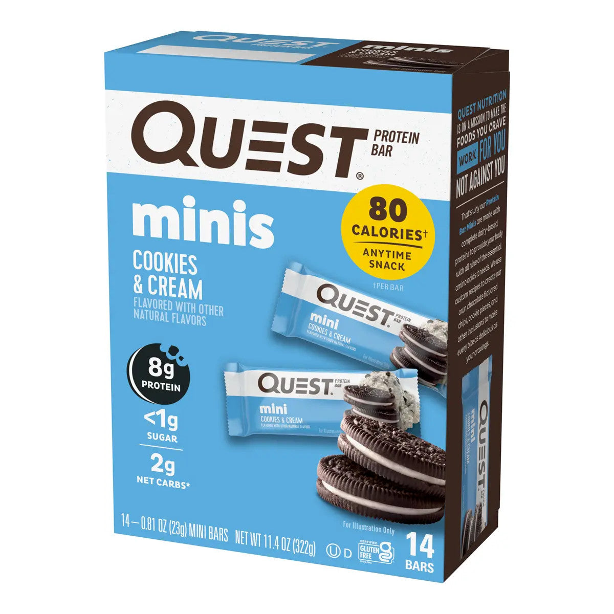 Quest Nutrition Mini Protein Bar 8x32g Cookies &amp; Cream