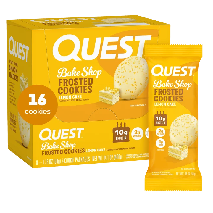 Quest Nutrition Bakeshop Frosted Cookie 8x50g (2 Cookie Packs)