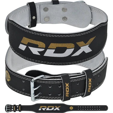 RDX Belt 4 Leather XL Black/Gold"