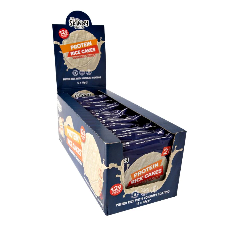 The Skinny Food Co Skinny Rice Cake With High Protein Yoghurt 12x55g White Chocolate