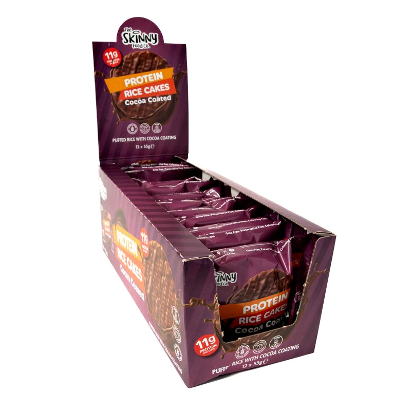 The Skinny Food Co Skinny Rice Cake With High Protein Cocoa 12 x 55g Chocolate