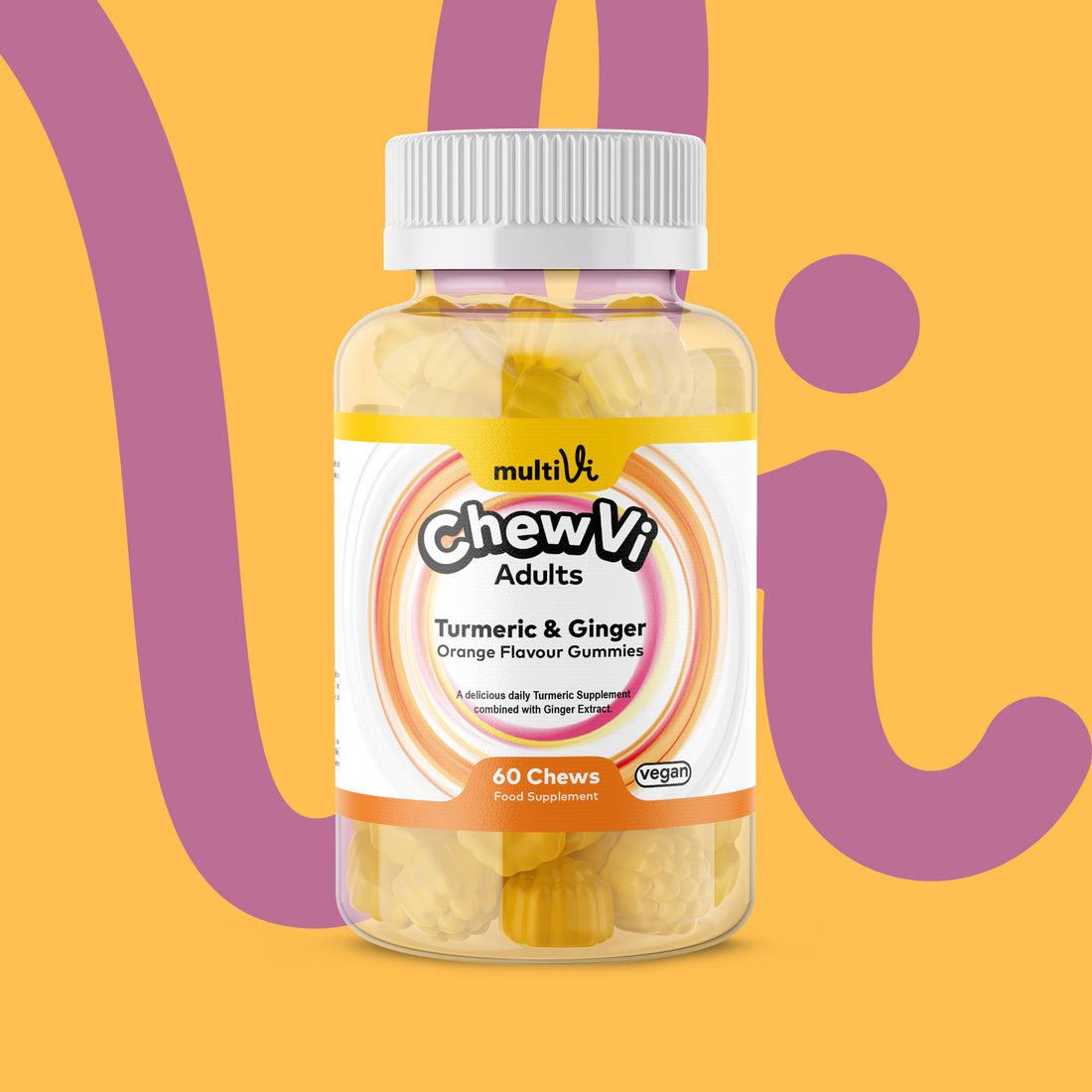 Turmeric &amp; Ginger Gummies - Orange Flavour