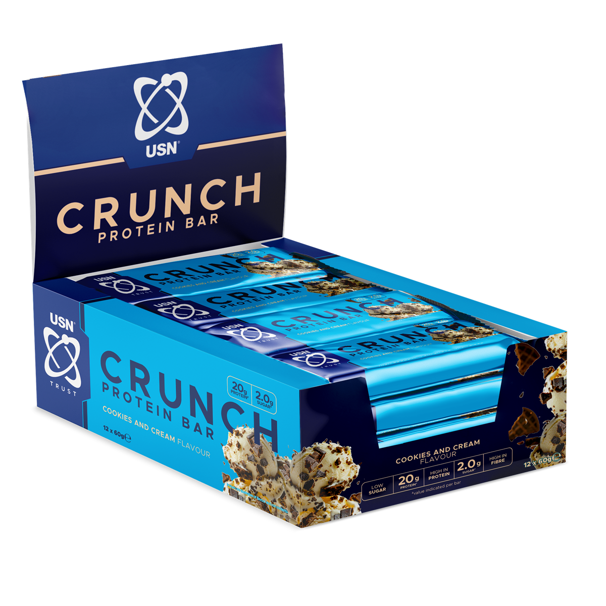 USN Trust Crunch Bars 12x60g