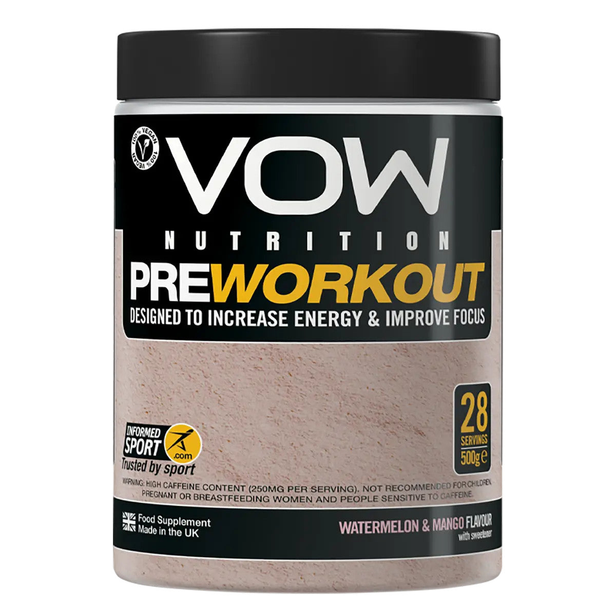 VOW Nutrition Pre Workout 500g
