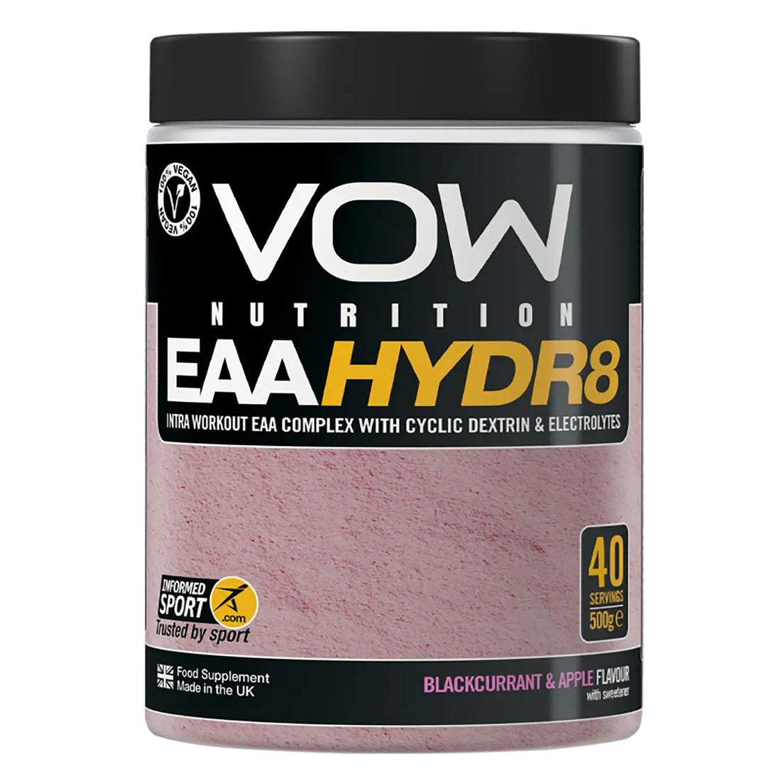 VOW Nutrition EAA Hydr8 500g Blackcurrant &amp; Apple